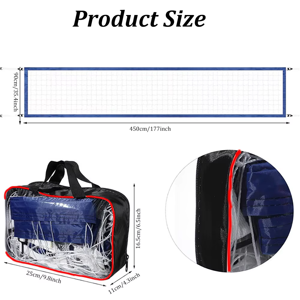 Filet de volley-ball pliable de remplacement
