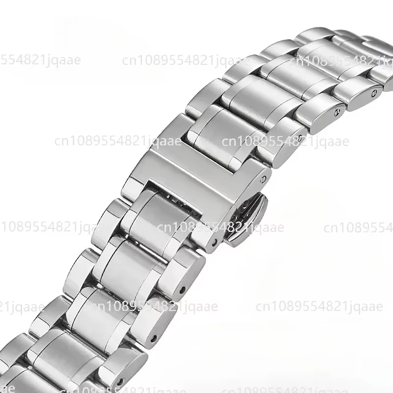 Bracelet en acier, chaîne de montre élégante et originale en acier inoxydable de couleur unie pour hommes, adapté aux bracelets à fermoir papillon