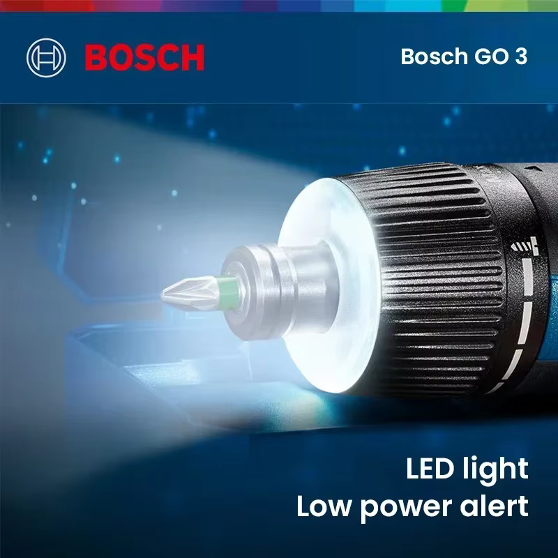 Tournevis électrique BOSCH Go 3, tournevis intelligent professionnel Bosch GO, perceuse à main rechargeable, outil électrique multifonction
