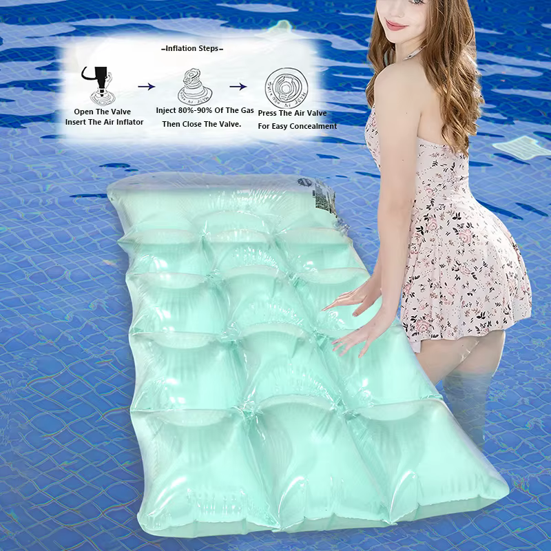 Matelas flottant gonflable pour piscine et plage, lit de relaxation aquatique