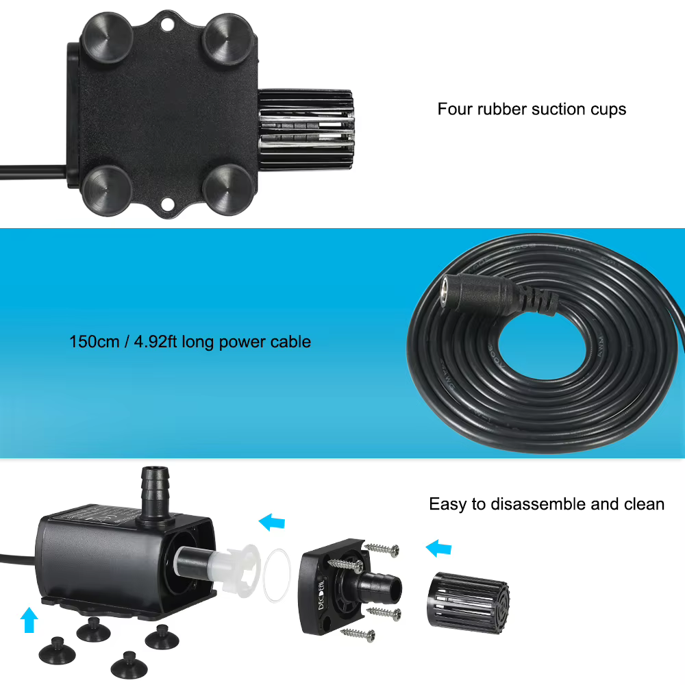 Decdeal-Pompe à eau sans balais ultra silencieuse