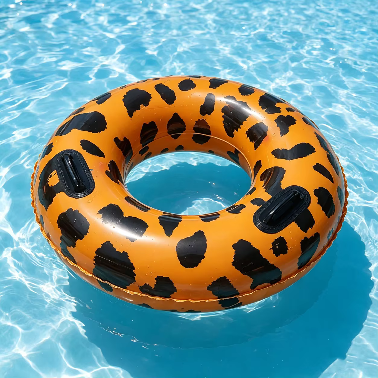 1 flotteur de piscine imprimé léopard