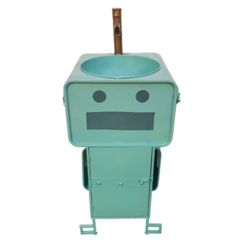 Lavabo de sol personnalisé avec dessin animé créatif, couleur de balcon, commercial, style industriel
