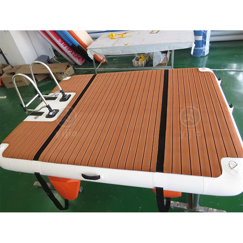 Plate-forme gonflable de quai de Yacht de radeau de bateau d'îlot d'eau de ponton