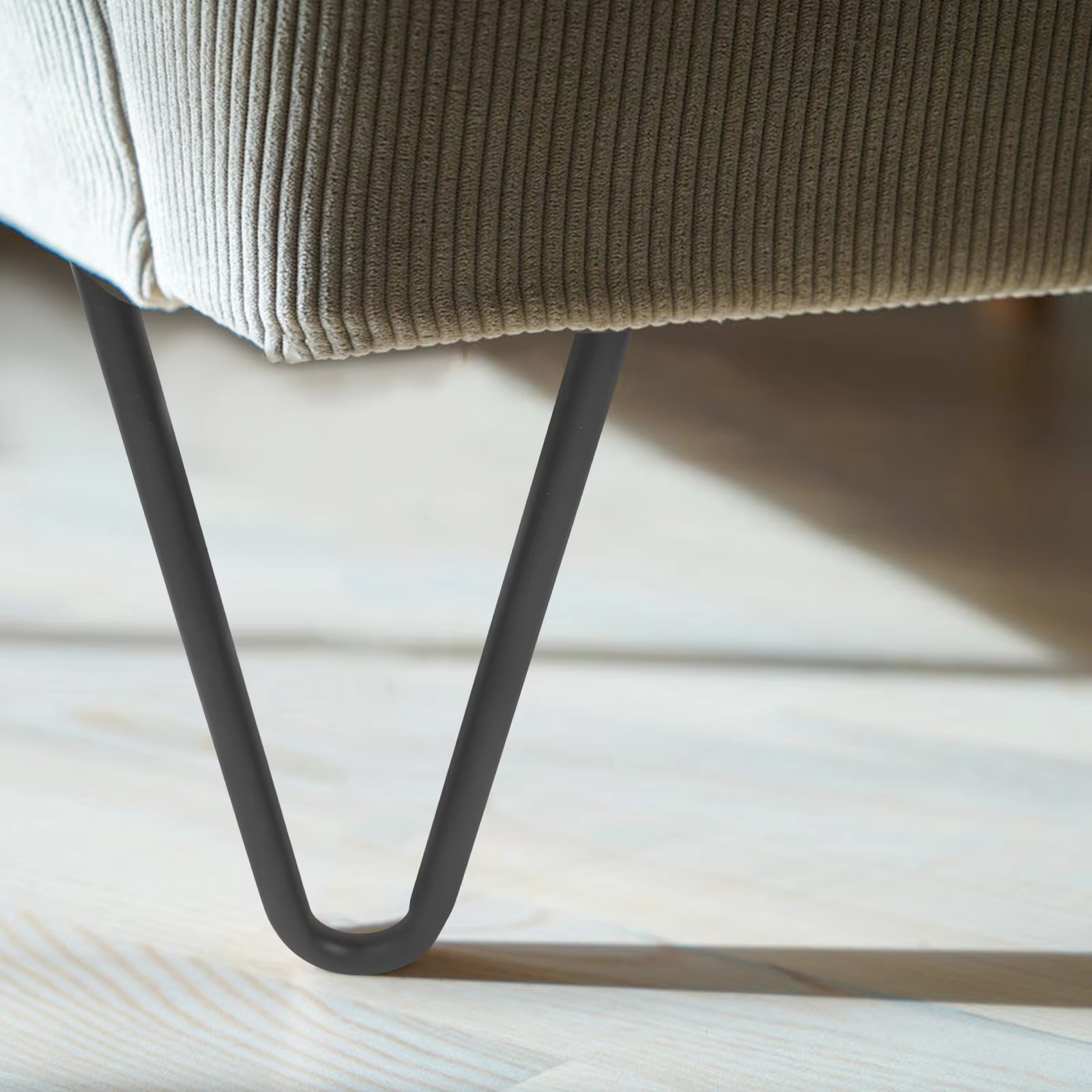 4 pièces pieds de Table en métal noir pour meubles bureau banc épingle à cheveux moderne robuste facile à installer bricolage jambes pièces de meubles