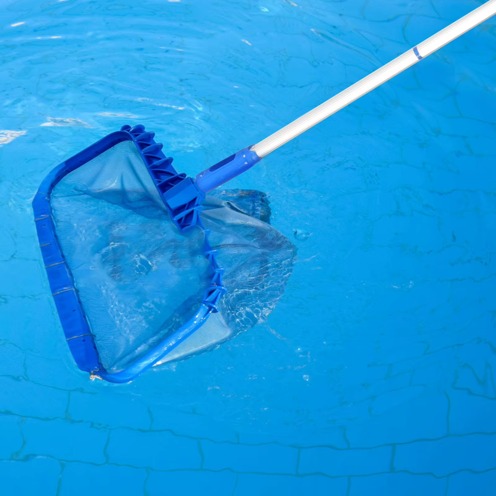 1 ensemble de pênes télescopiques réglables légers en PP renforcé pour épuisette de piscine