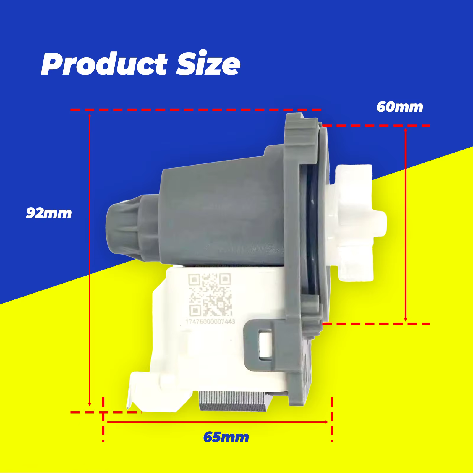 Pompe de vidange pour lave-vaisselle SAIPU SP-DP-01-20BW 17476000007443 220-240V 50Hz 0.24A pour Midea KDW60311CBI