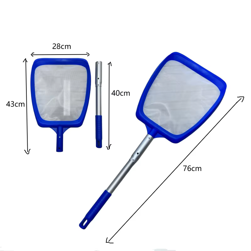 Filet de piscine en nylon dense avec un poteau en aluminium