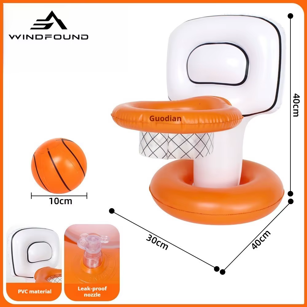 Jouet de basket-ball gonflable flottant sur l'eau avec mini ballon