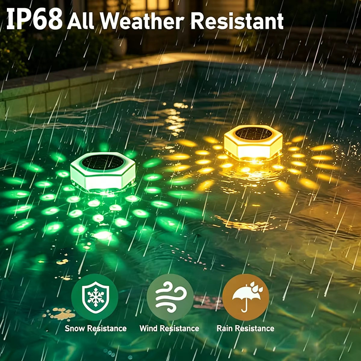 Lampes solaires flottantes pour piscine