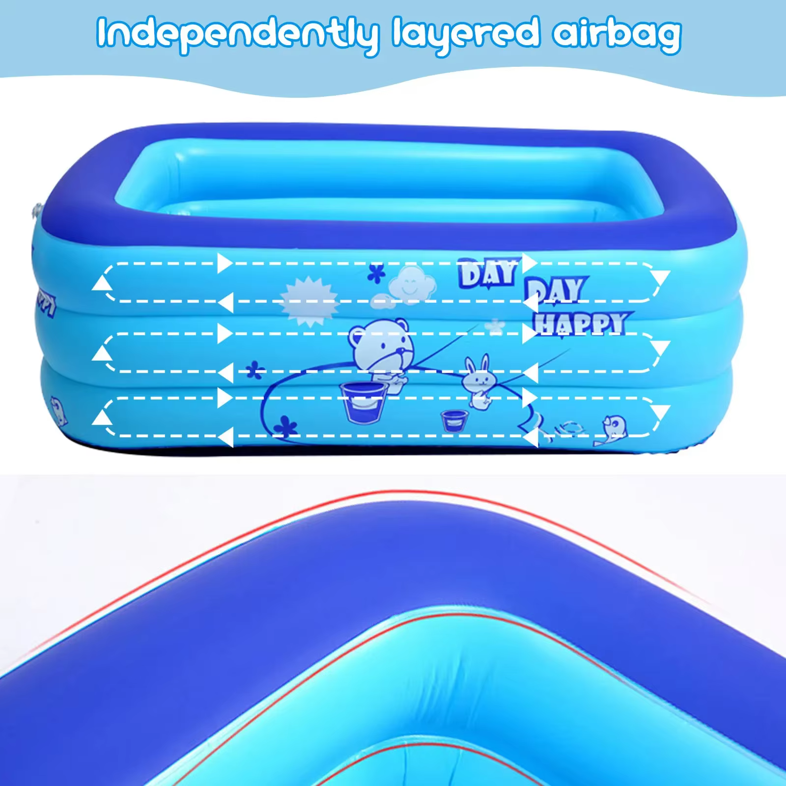 Piscine gonflable carrée pour enfants