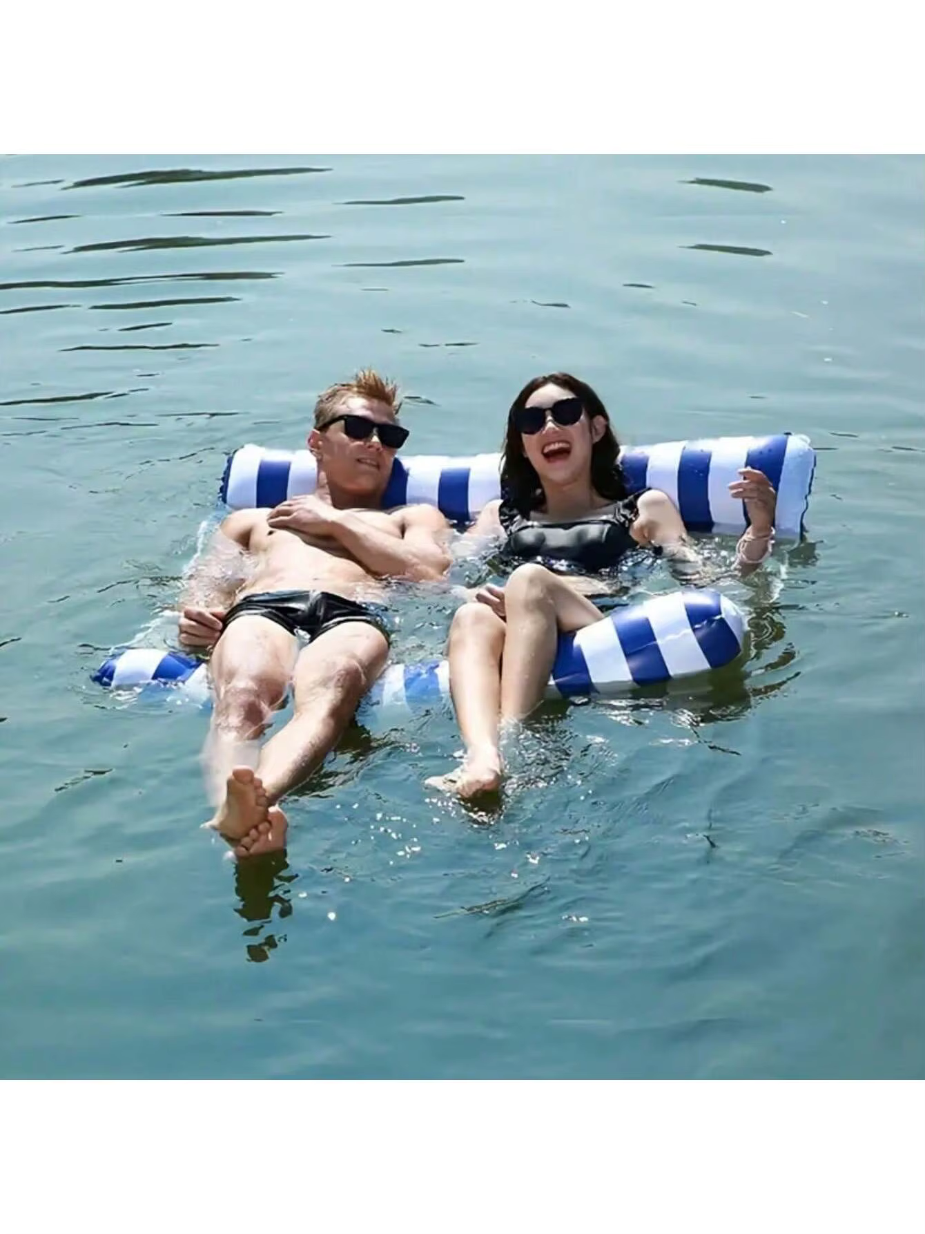 Double personne natation flotteur eau hamac pliable confortable gonflable jouet d'eau amoureux piscine plage été