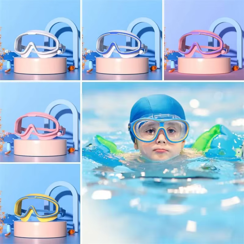 Lunettes de natation professionnelles Anti-buée avec bouchons d'oreilles