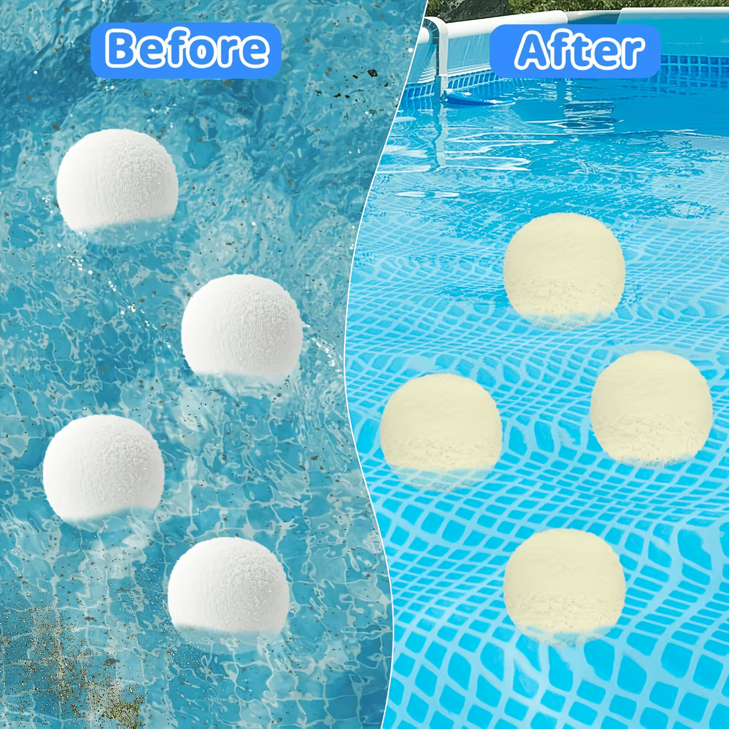 8 boules de nettoyage pour piscine