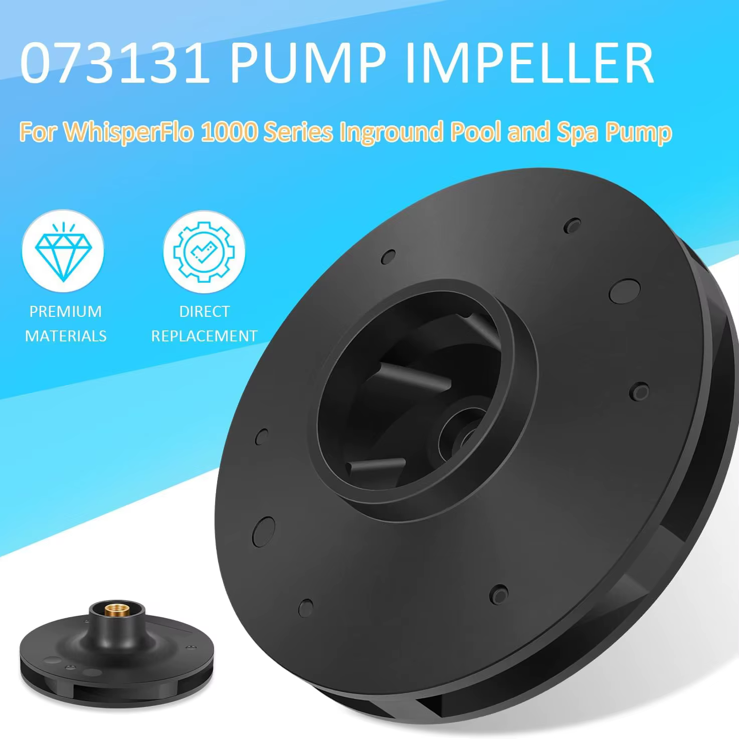 073131 Remplacement de la turbine pour pompe de piscine et de spa enfonde WhisperFlo série 1000
