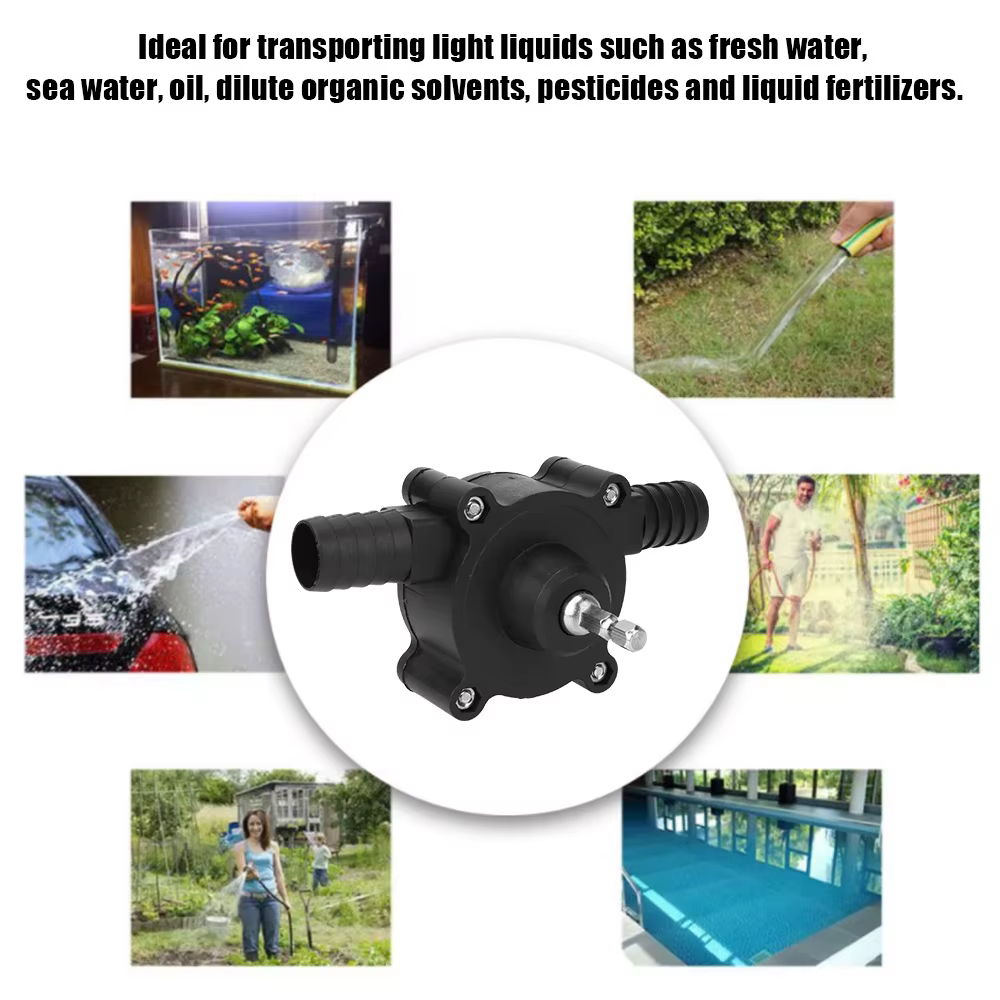 Pompe de forage électrique, Mini pompes de transfert de liquide auto-amorçantes manuelles, pompe à eau fluide à huile Diesel, outil d'extérieur de jardin domestique Portable