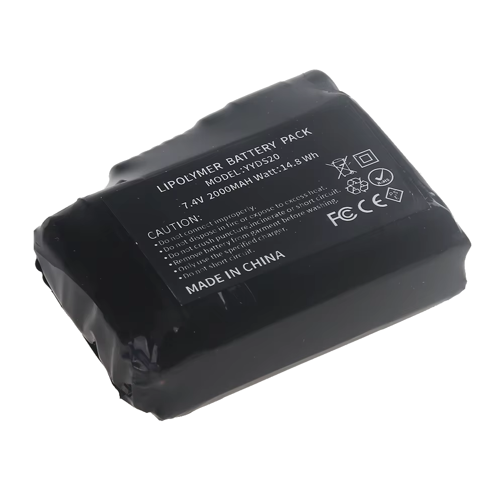 Batterie de rechange pour gants chauffants 7.4V 2000mAh 2S, batterie au lithium polymère pour gilet chauffant, chaussettes, batterie chauffante anti-gel pour l'hiver