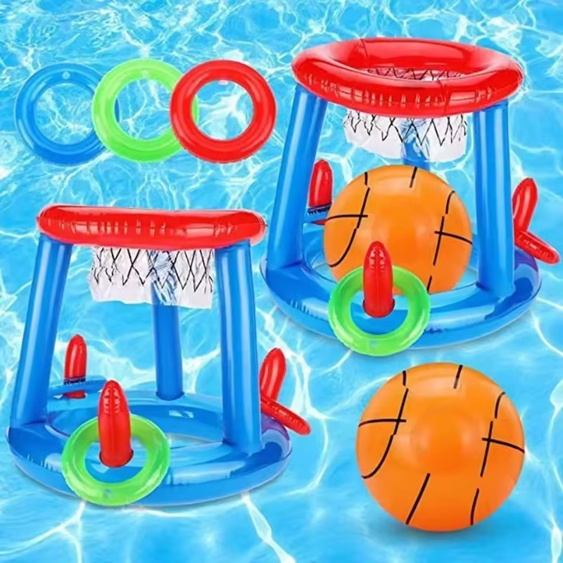 Jeu de lancer de cerceaux de basket-ball gonflables