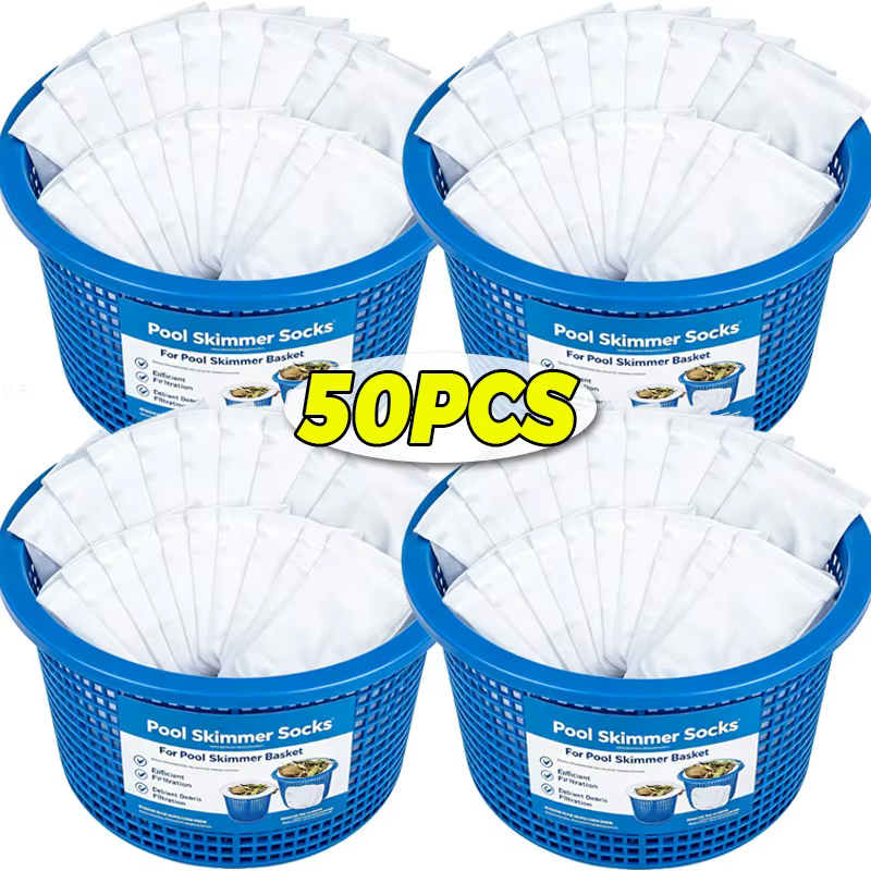 50/5x Chaussettes filtrantes en maille polyester pour paniers de piscine