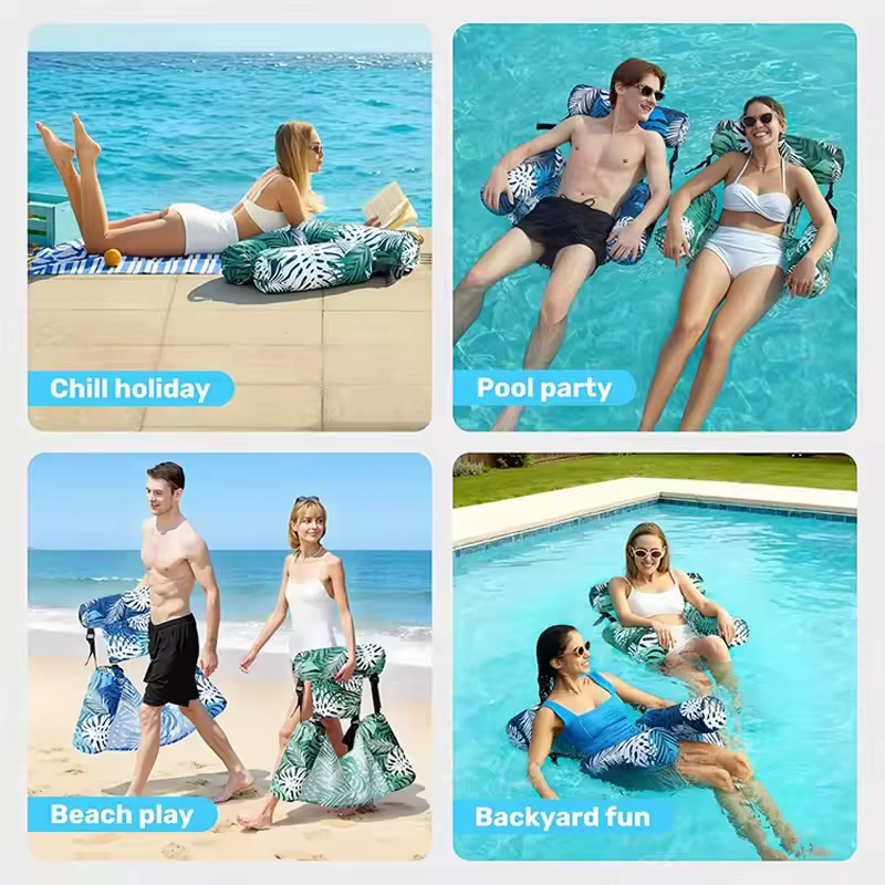 Chaise longue gonflable d'été pour adulte