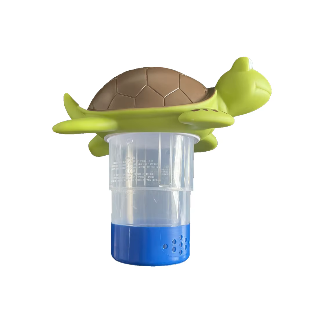Distributeur de chlore flottant pour piscine (tortue verte)