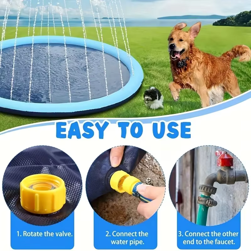 Piscine gonflable pour chien de 100/150/200 cm