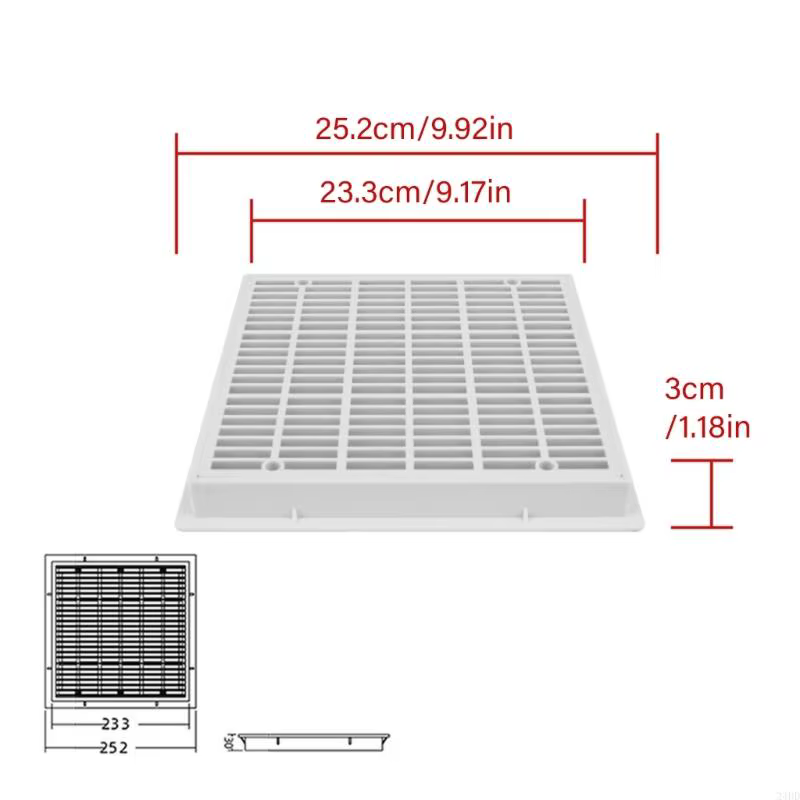 Couvercle vidange principal piscine carré en plastique ABS