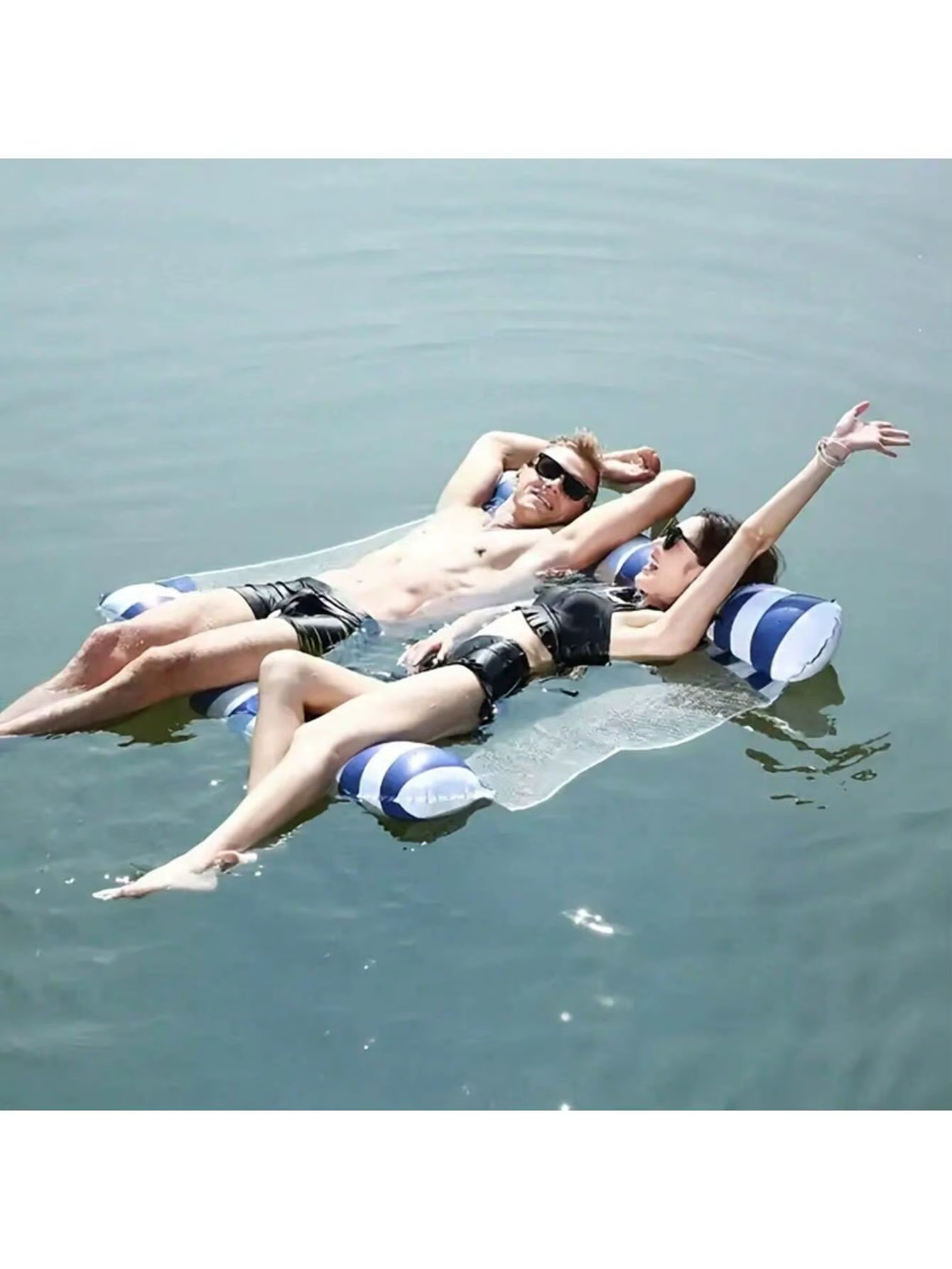 Double personne natation flotteur eau hamac pliable confortable gonflable jouet d'eau amoureux piscine plage été