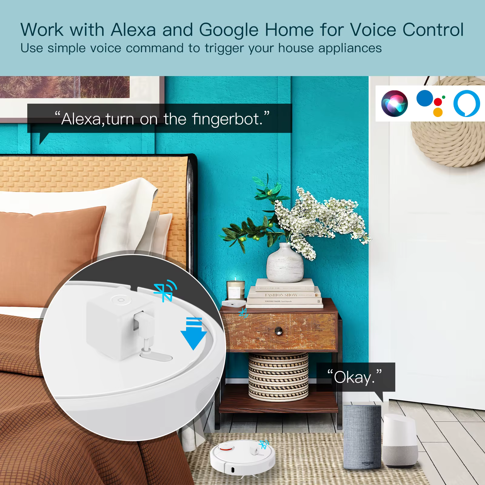 MOES Tuya Fingerbot : Pack d'outils de pression de boutons, nouveau robot doigt Bluetooth, application Smart Life, contrôle vocal automatique Alexa Google Home