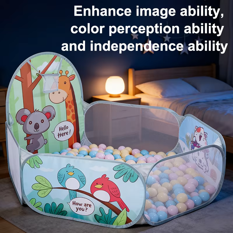 Piscine à balles pour enfants, 120cm, avec cerceau de basket-ball, parc Portable pliable pour enfants, tente de jeu, jouet éducatif de Sport pour bébé