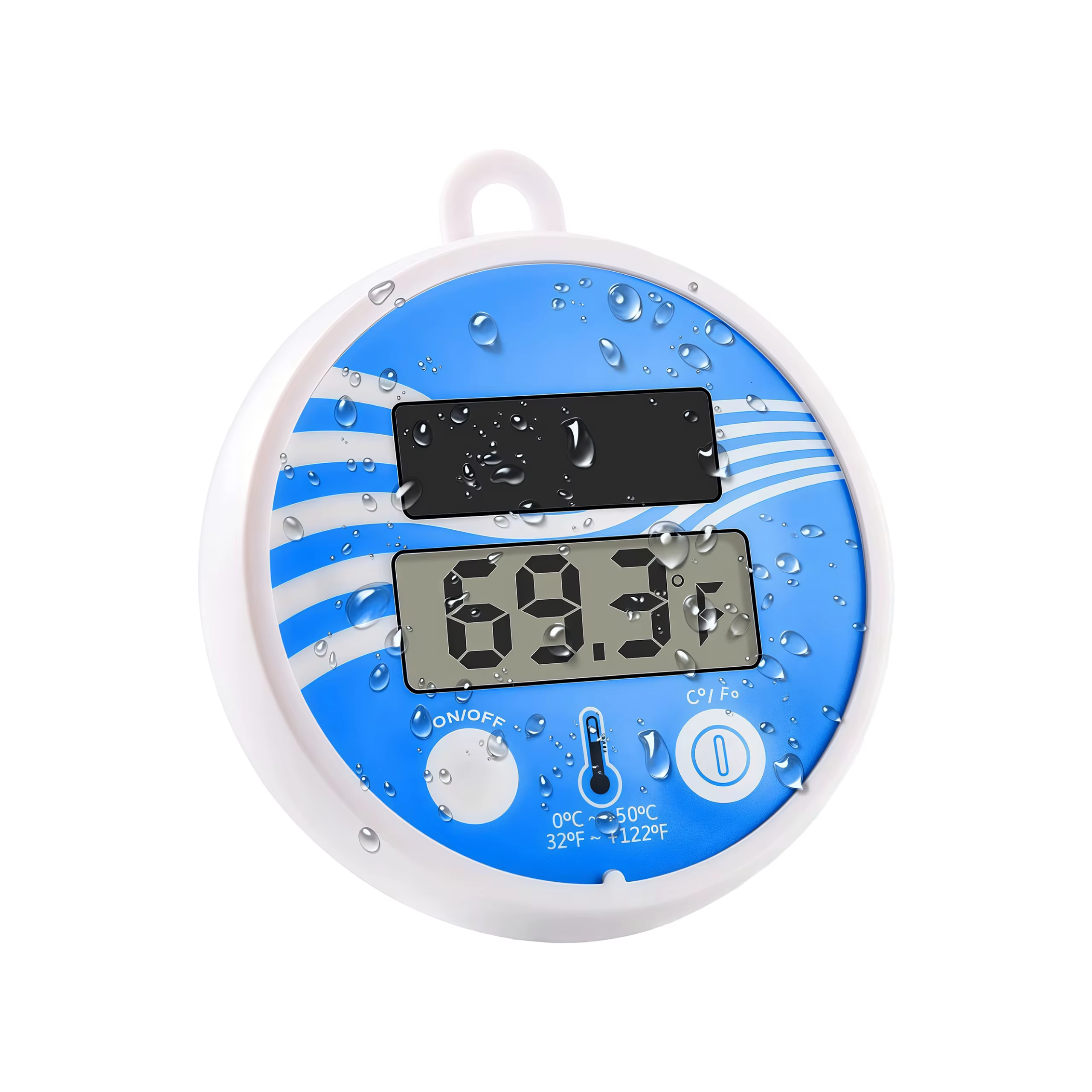 Thermomètre solaire étanche pour piscine