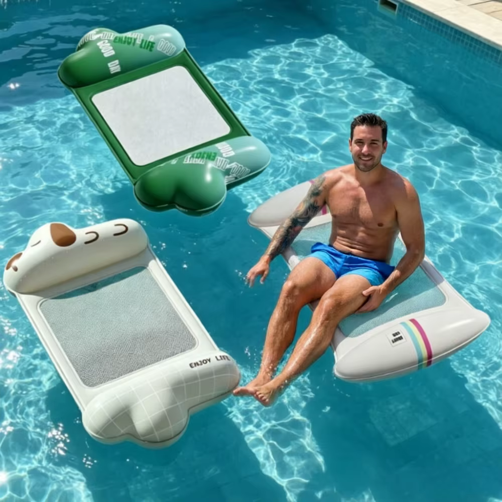 1PC Transat gonflable pour piscine avec siège en maille