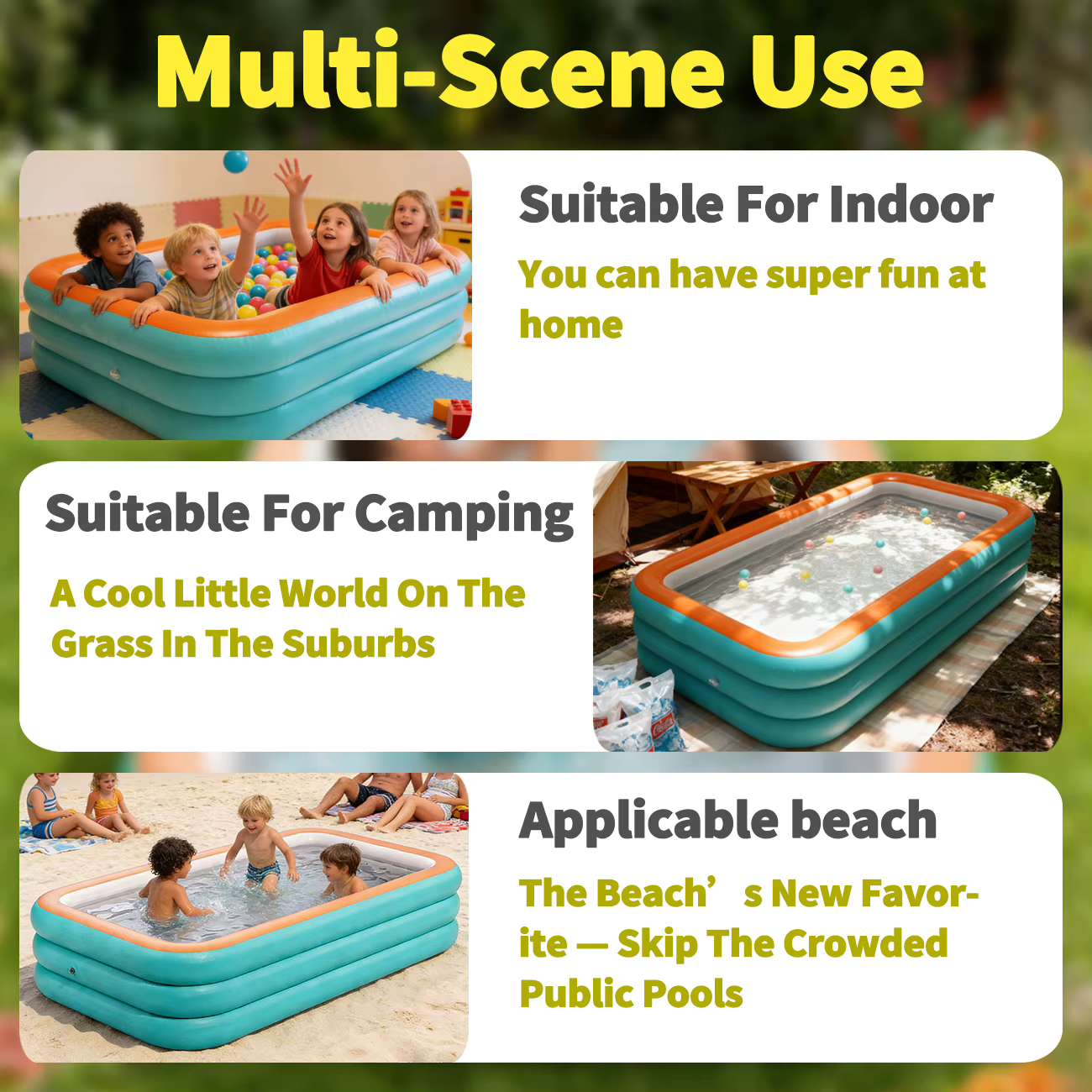 Piscine gonflable durable pour toute la famille