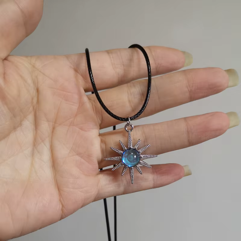 Collier soleil en acier inoxydable, bijoux, breloque soleil, mode hommes, cadeau pour petite amie, beau nouveau pendentif