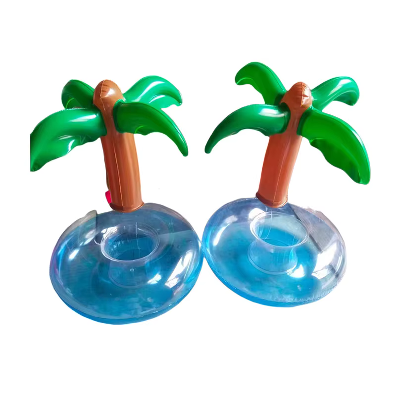 Porte-gobelet flottant gonflable en forme de palmier, flotteur pour boissons, pour piscine, plage, fête d'été, jouet aquatique d'extérieur