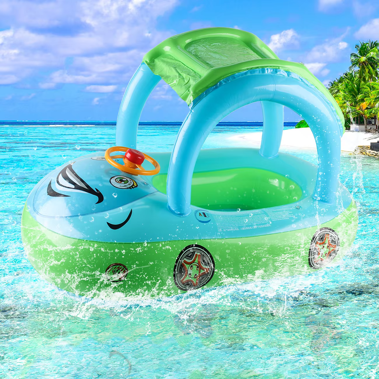 Flotteurs de piscine en forme de voiture pour tout-petits