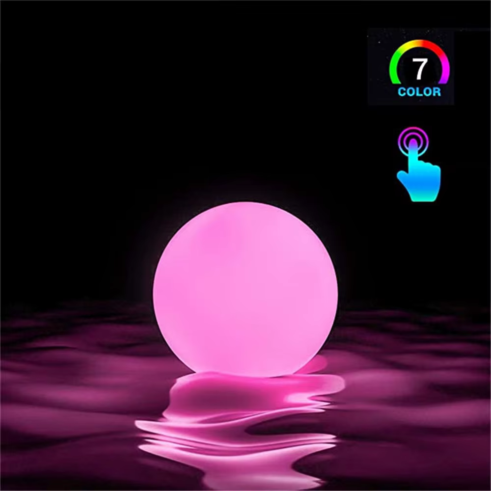 2 pièces 1pc RGB flottant piscine lumière 3 pouces 7.8cm RGB couleur changeante LED