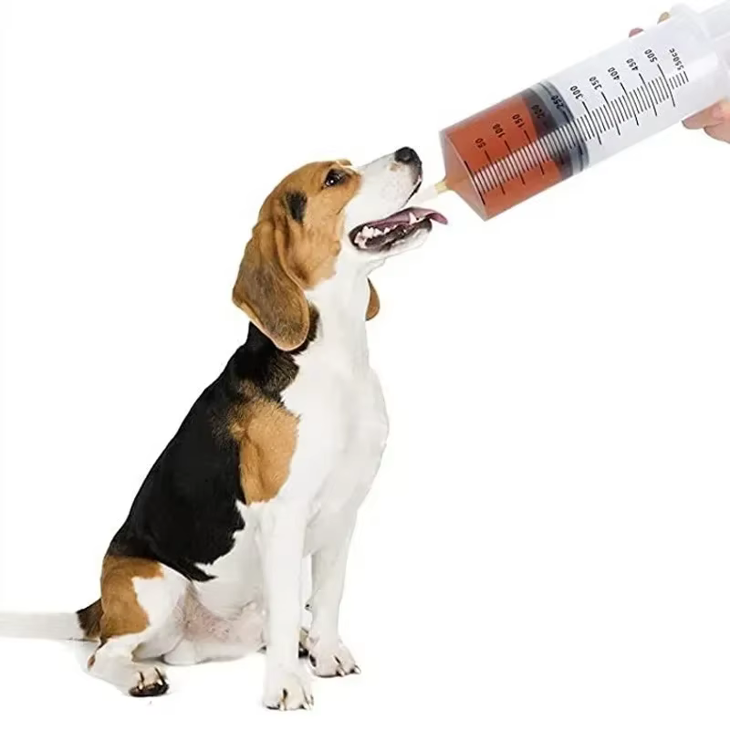 Seringue à grande capacité de vide 100/200/300/500 ml, seringue réutilisable, pompe à huile avec tuyau de 1 m, pompe de dosage pour l'alimentation des animaux de compagnie