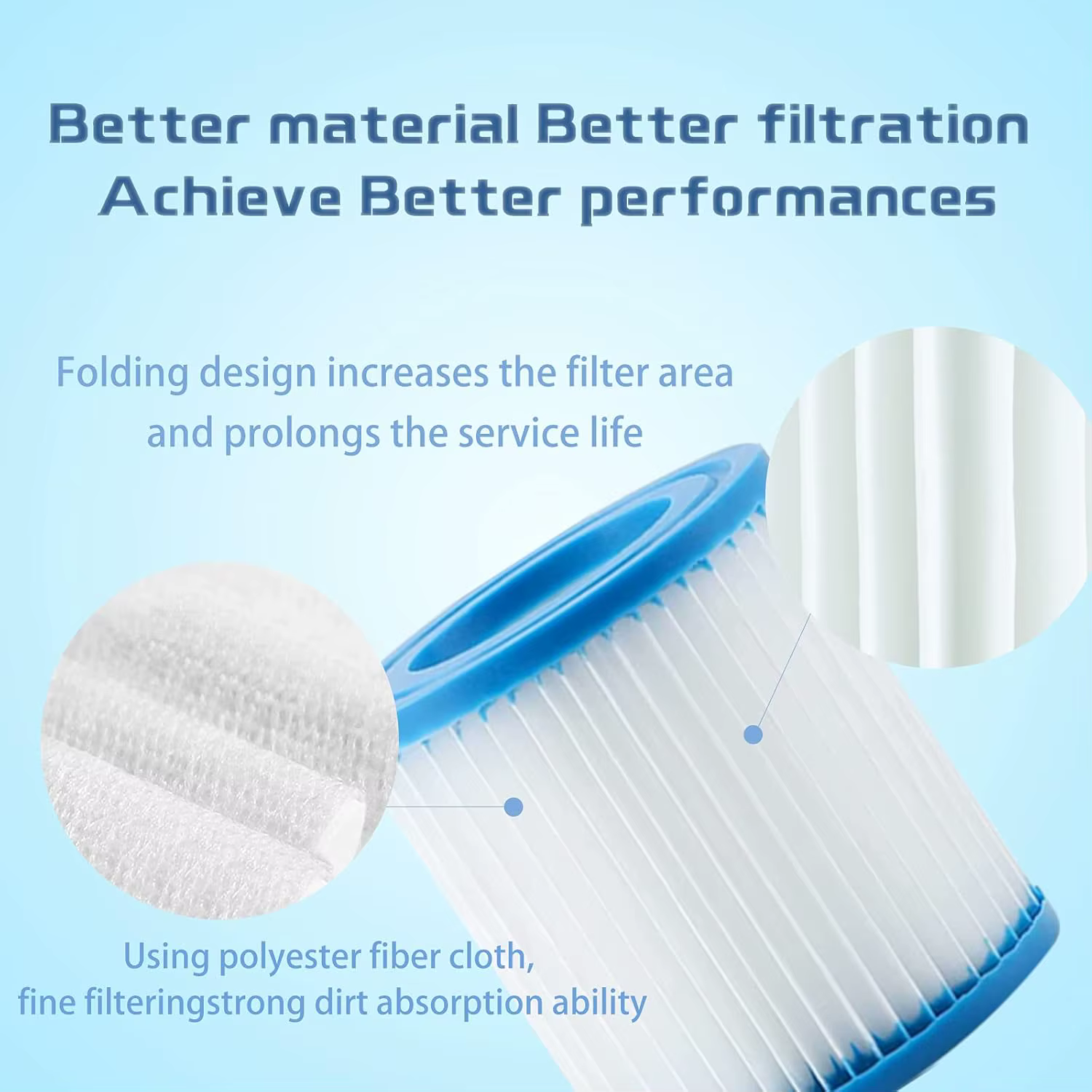 Filtre de piscine type H pour Intex