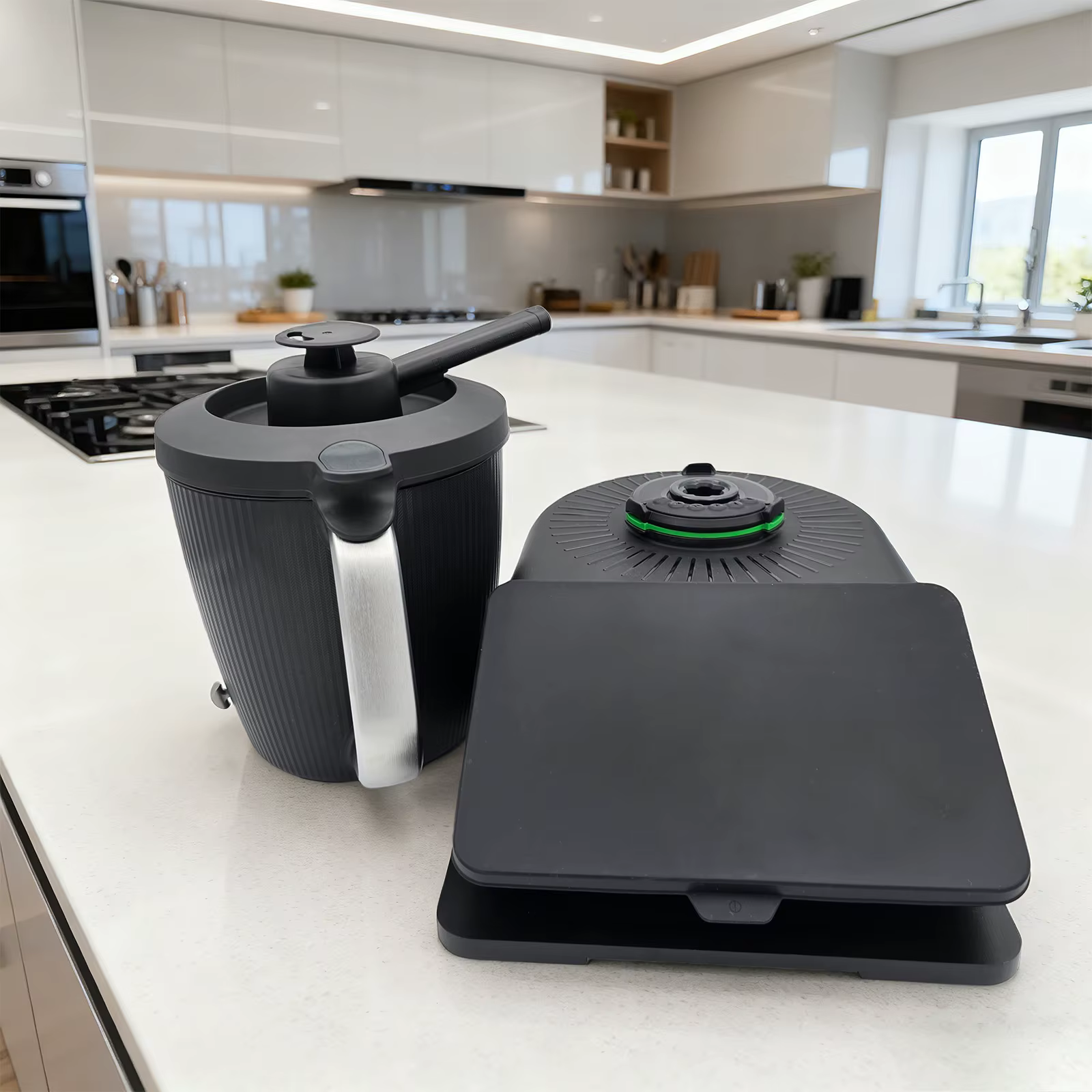 Déviateur vapeur compatible avec Thermomix TM7 – 360 °   Déflecteur de vapeur rotatif avec protection d'armoire de cuisine
