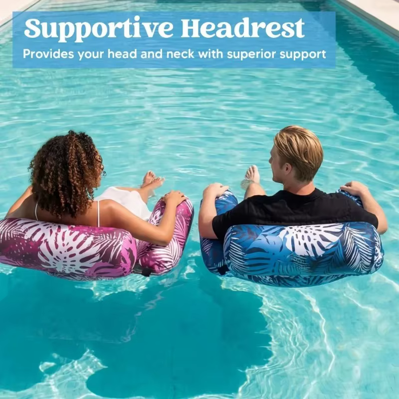 1 chaise longue gonflable portable pour piscine