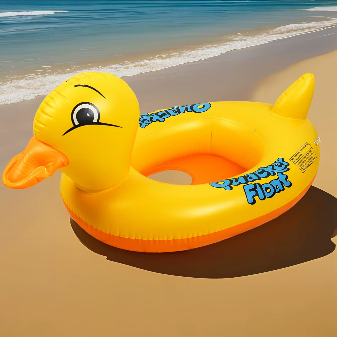 Flotteur de piscine en forme de canard avec siège de sécurité