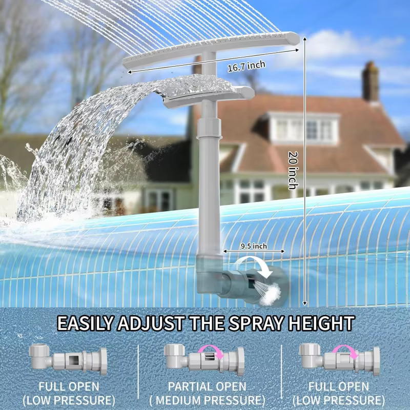 1 accessoire de fontaine de piscine réglable Double couche