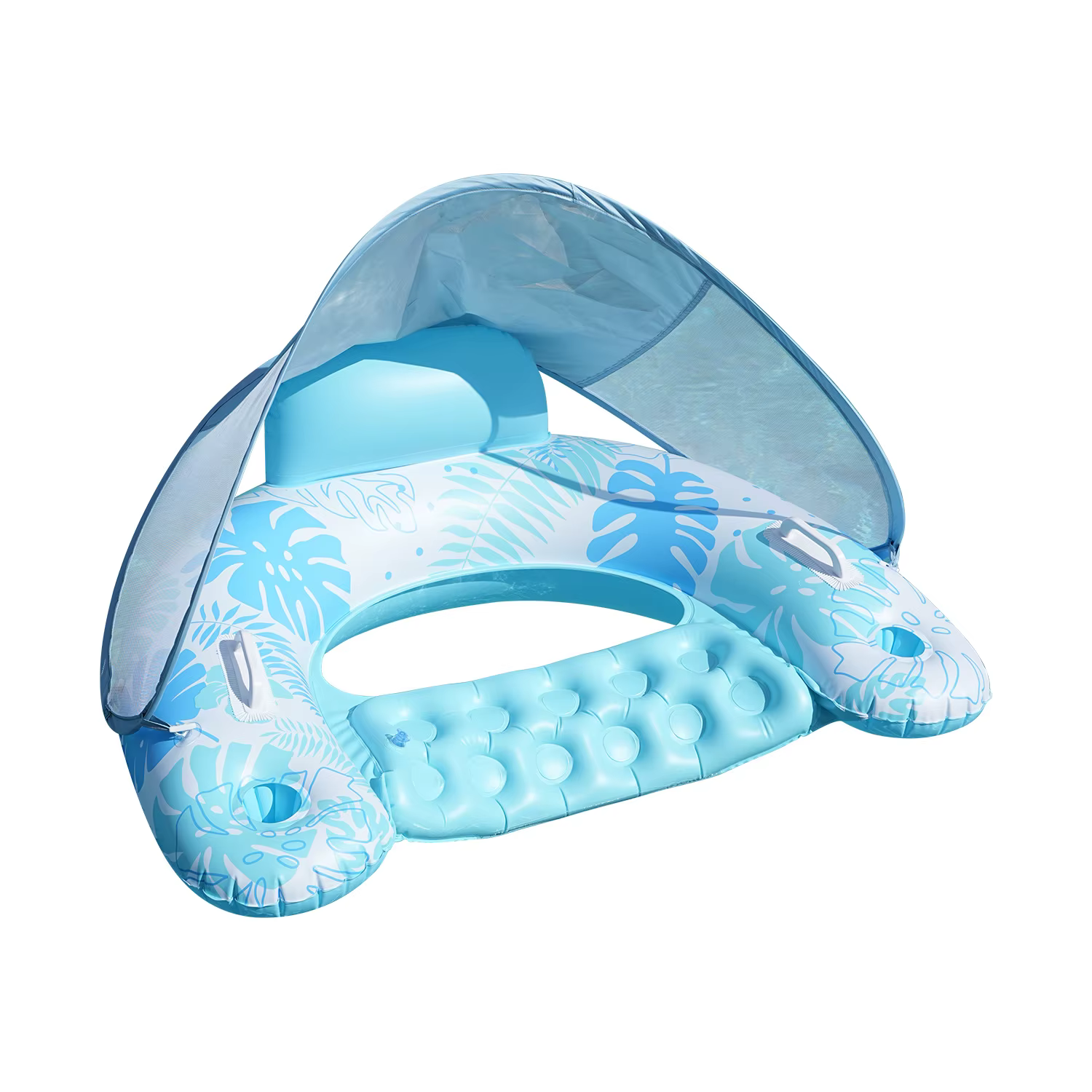 Fauteuil flottant gonflable pour piscine avec auvent pare-soleil