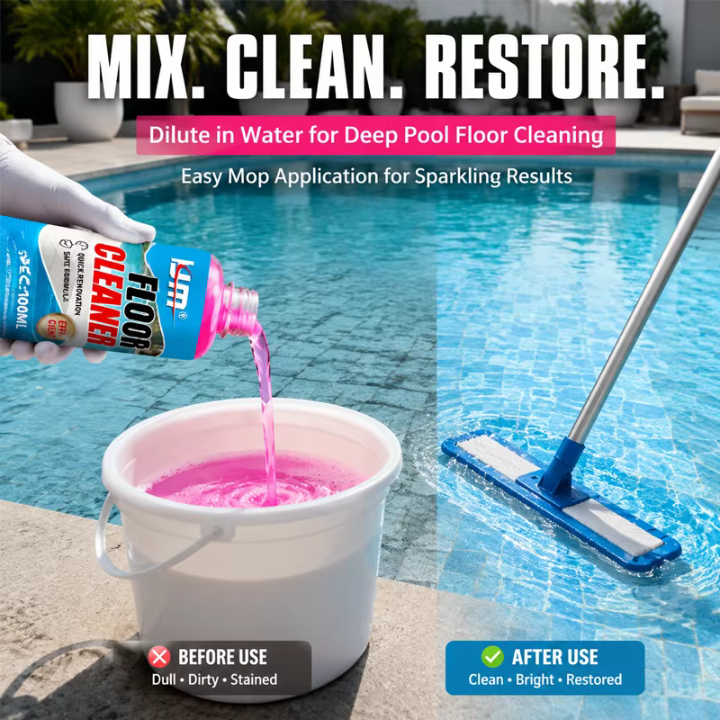 Concentré de nettoyant pour fond de piscine