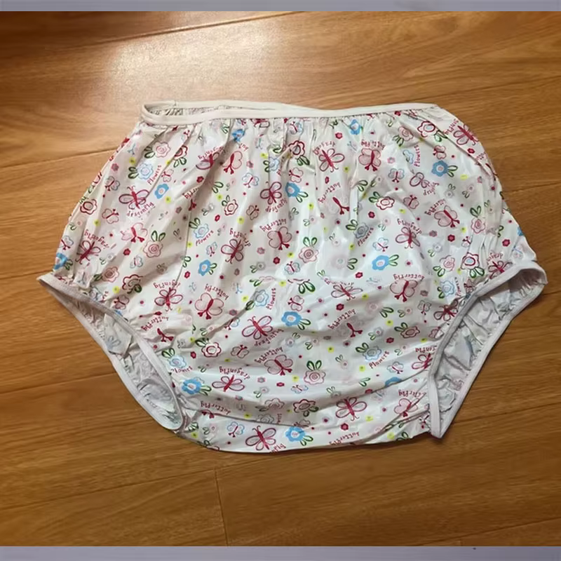ABDL – couches réutilisables en PVC pour bébé adulte, slips en plastique imprimé mignon, imperméable, anti-fuite, poche pour couches DDLG, pantalons d'entraînement lavables