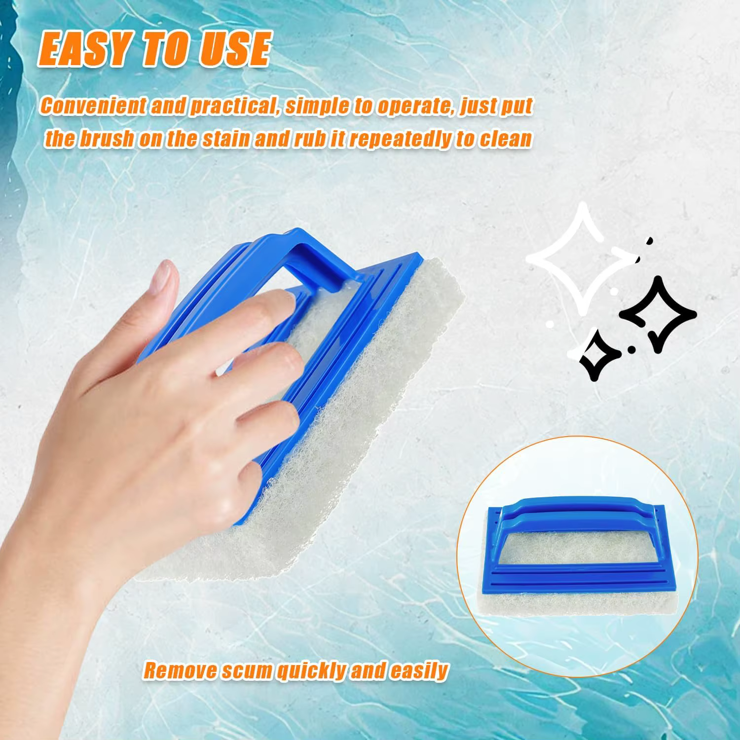 Brosse de nettoyage pour ligne d'eau