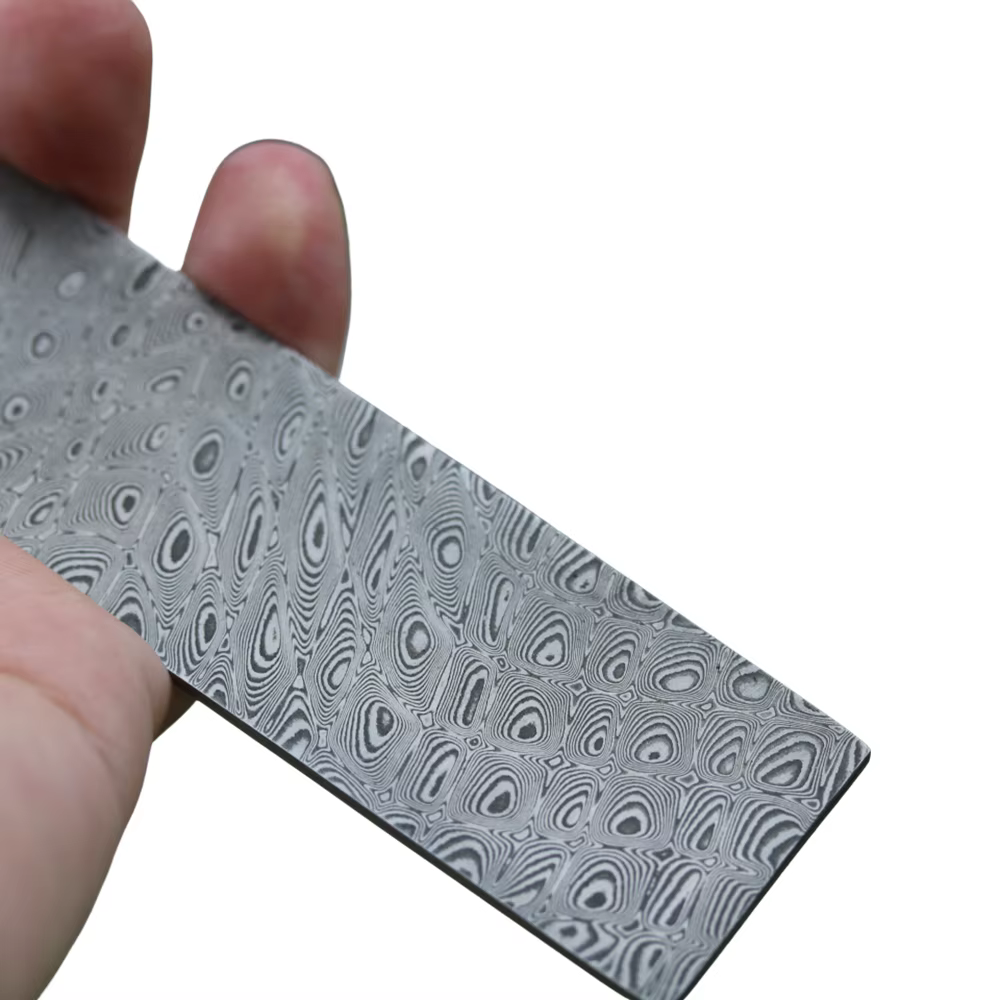 Barre de acier Damas à 60 couches, acier pour la fabrication de couteaux DIY, acier inoxydable pour la fabrication d'outils, durci HRC58-59