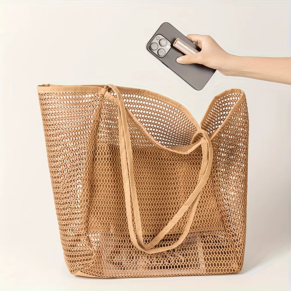 Sac de plage en maille pour femmes