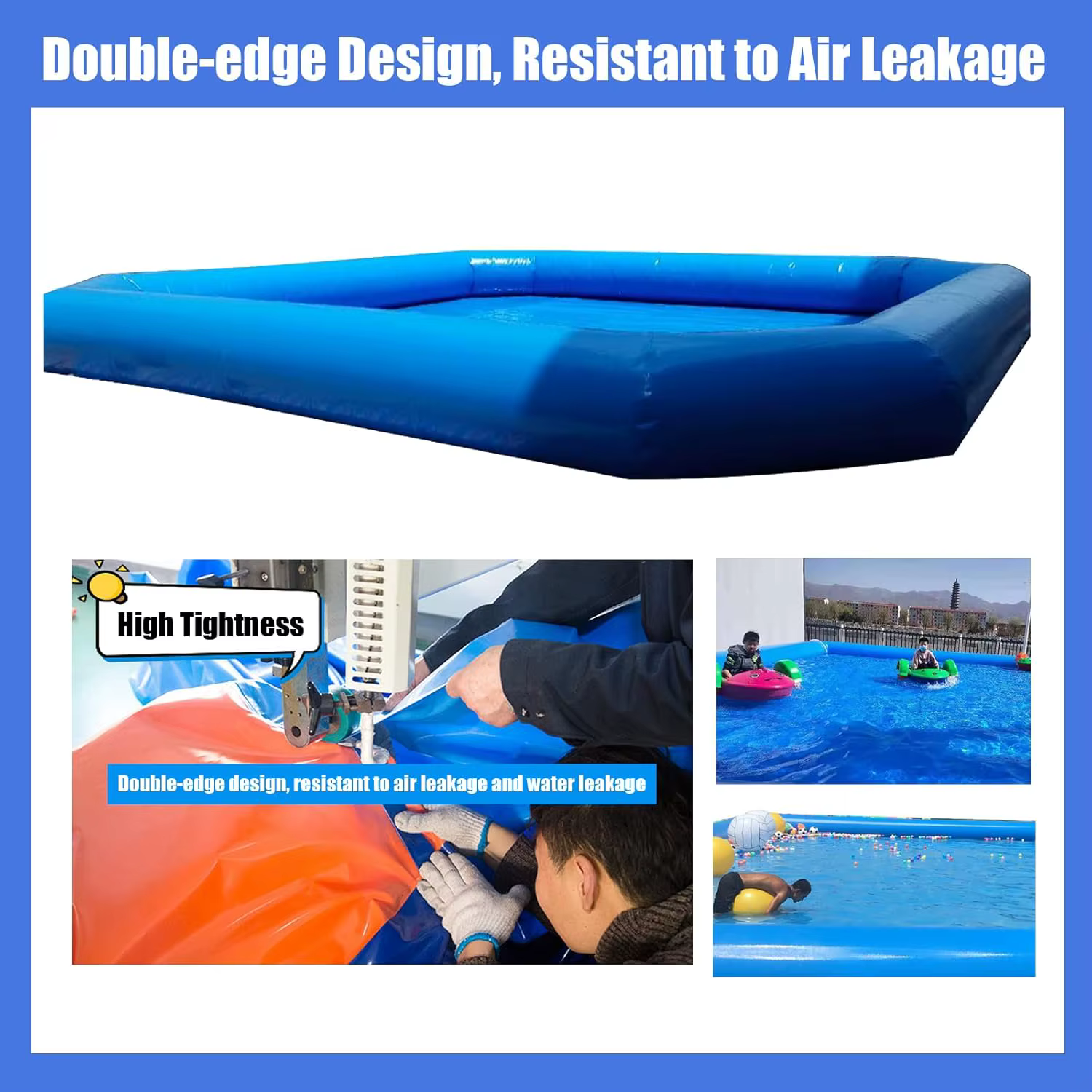 Piscine gonflable portable commerciale d'extérieur